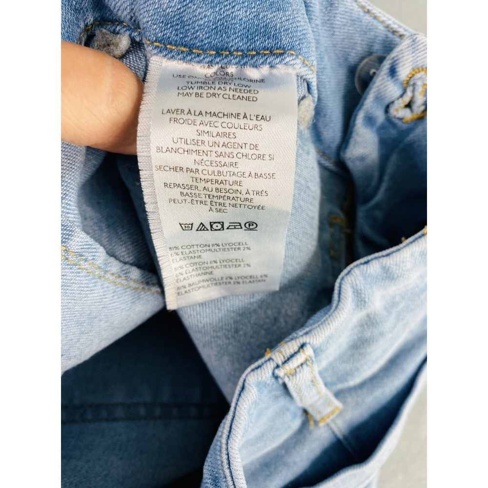 Anthropologie Maeve The Colette Jeans Sz 27 (27x25) Light Wash Wide Leg Stretch - Picture 9 of 13
